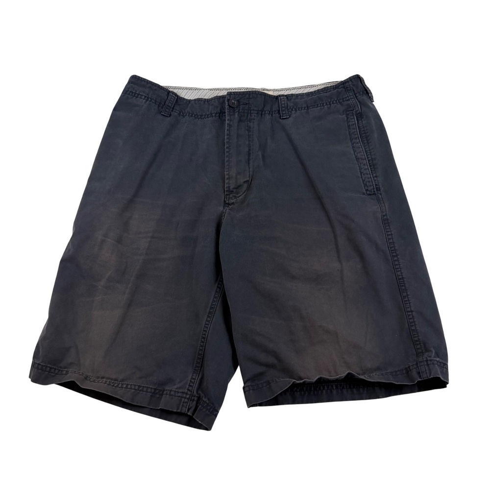 Gap Khakis Mens 34 Relaxed Fit Navy Blue Cotton Twill Chino Shorts Casual